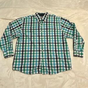 Izod Multicolor Plaid Dress Shirt XL